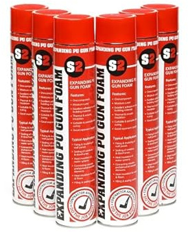 STICK2 PU Gun Foam Filler 750ml, 6 Cans | High-adhesion PU gun foam for filling, sealing and insulating gaps and cavities.