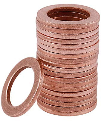 MSCHENZW 20 arandelas de cobre de 12 mm x 18 mm x 1,5 mm