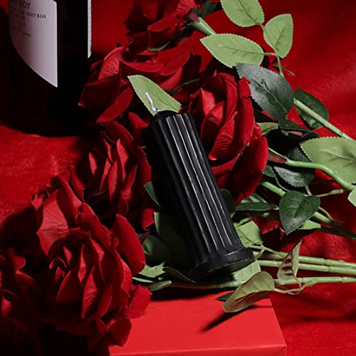 MMCCHB Romantische Tropfkerzen mit niedriger Hitze - Valentinstag Kerzen für Paare (Schwarz)