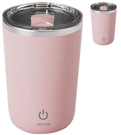 Tazza da caffè con Agitazione, Tazza da caffè con Agitazione Automatica Tazza da caffè con Agitazione Automatica Bicchiere da caffè con Agitazione Magnetica 350 Ml per Uso in (Rosa)