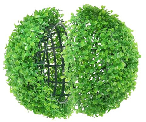 Cabilock Grünes Gras Künstlicher Formschnitt Grünes Blatt Dekorative Faux Mum Kugeln Große Größe 36cm Realistisches Aussehen Für