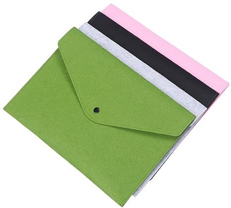 4 Stück dokumentenmappe document folder filzmappe folders erweiterbare Dateiordner erweiterbare Ordner briefumschläge Filz Ordner Tragbarer Filzhalter Papier gefühlt Aktentasche a4
