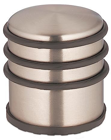 Relaxdays 3X Fermaporta in Acciaio Inossidabile, HxD: 7,5 x 7 cm, Door Stopper, Blocca Porte Pesante e Antiscivolo, Bronzo | antiscivolo, fermo per la porta con anello in gomma