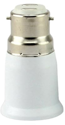 Light Bulb Adapter Socket Converter - Bayonet to Edison Screw Base Changer for Ceiling Fans