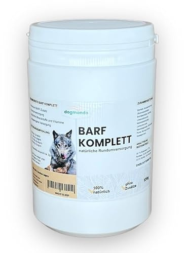 Dogmondo's Barf Komplett Pulver für Hunde 530g - ausgewogener Barf Zusatz, Mineralien & Vitamine 100% natürlich, optimale Versorgung