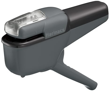Kokuyo Stapleless Stapler, Harinacs Handheld Staple-Free, Up to 10 Sheets No Staple Binding, Portable Compact Holeless Stapler, Sepia Black, Japan Import (SLN-MSH110SD)
