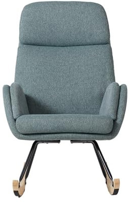 DARDVORLAG Schaukelstuhl aus Lammfellimitat – Gepolsterter Schaukelsessel mit hoher Rückenlehne, für Wohnzimmer, Schlafzimmer & Lesezimmer