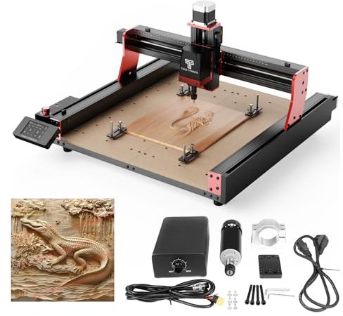 Twotrees TTC450 Pro CNC Fräsmaschine, mit 500W CNC Spindelmotor, Metallfräsmaschine, Umschaltbare Lasergravur maschine, Graviermaschine zum Gravieren von Holz, Acryl, MDF, PCB