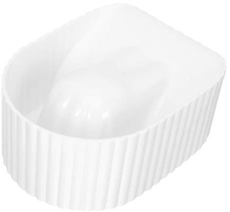 Homoyoyo Recipiente Acrílico Blanco para Remojo de Uñas de Gel Protección para Cabina de Bronceado y Función de Suavizado de Cutículas, Adecuado para Manicura Profesional