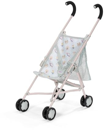 BABY born Cochecito para muñecas con Bolso, diseño Jungla, cinturón de 3 Puntos, Plegable