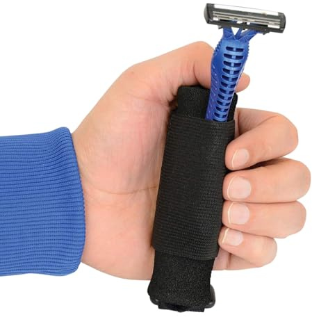 Cuff Utensil Holder – Nylon Foam 16x4x4cm | Hand Strap for Holding Utensils | Adaptive Aids Spoon Fork Holder Strip for Elderly, Disabled, Patients, Daily Self-Feeding, Kitchen and Dining Use