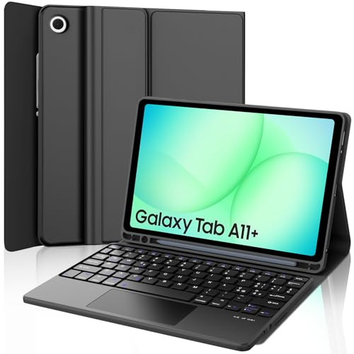 JADEMALL Tastiera con Touchpad per Samsung Tab A11+/A11 Plus 11 2025 | Italiano QWERTY Tastiera Bluetooth Staccabile con Trackpad per Tablet Samsung A11+ Plus 11 Pollici 2025, Nero