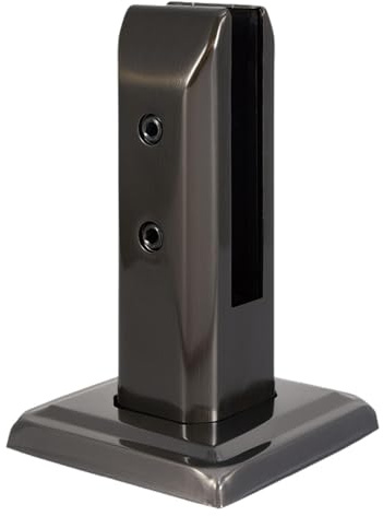 FytStycale Pince à verre, support de fixation pour étagère en verre, pour balustrade, garde-corps de terrasse, Noir