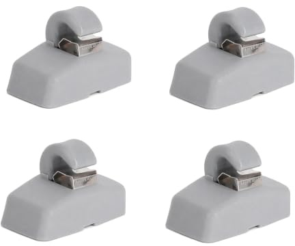 4 Clips Visera de Coche Gris para Golf 4 Passat Polo T5 Touran | Soporte Parasol Coche De Plástico Gris, Compatible Con Caddy, Sharan, Amarok, Seat Ibiza, Leon Y Skoda