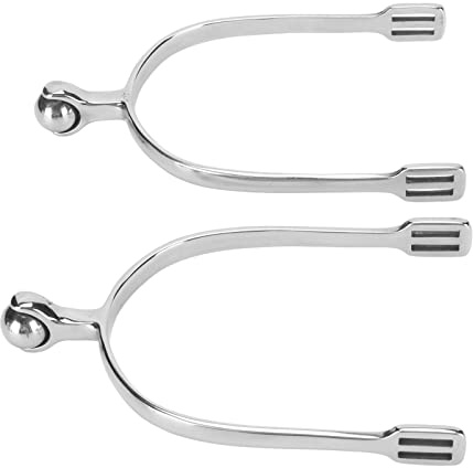 Arithmetix Set mit 2 Sporen für englische Pferde, Stiefelausrüstung aus Edelstahl mit leichtgängigem Rollkugelmechanismus für Männer, Reiter, Reittraining, Reitsportliebhaber und
