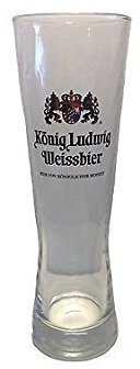 Konig Ludwig Weissbier 0.3L Tall Glass Kaltenberg Germany
