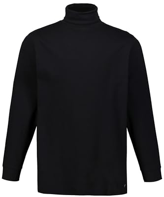 JP 1880 Herren große Größen Übergrößen Menswear L-8XL Rollkragen-Shirt, Basic, Jersey, Lange Ärmel schwarz 7XL 723303130-7XL