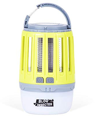 happy globe Lampe UV Anti-Insectes, Lampe Rechargeable, sans Produits Chimiques, 2-en-1 - Jaune | Lampe Anti Moustique | Lampe Ultraviolet