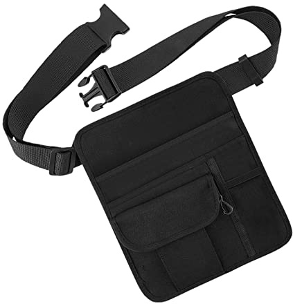 Marsupio per soldi da cameriere da ristorante 5 tasche con cinturo regolabile Borsa per grembiule da cameriera per ristoranti, KTV, caffetterie, bar,