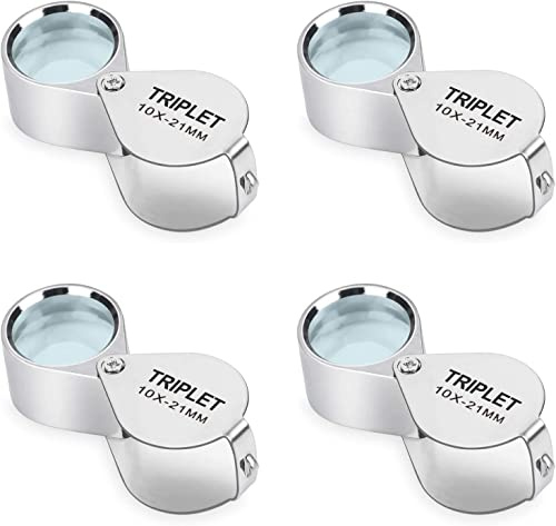 Juwelier Vergrößerungsglas 4 Stücke Schmucksache -Diamant-Dreiergruppe Juwelier-Lupen-Vergrößerungsglas -Lupe