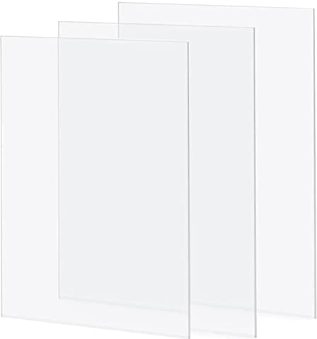 3 Stück A3 transparente Acrylplatten – 297mm×420mm, klare Plexiglas-Kunststoff-Acrylplatte, 2 mm dick, transparente Kunststoffplatte, Plexiglasplatten für Dekoration, Display, Bilderrahmen, Malerei