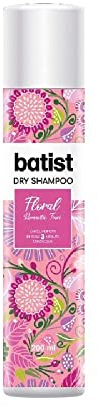 Batist Shampoo Secco Floral, Shampoo a secco con profumo di bouquet di tiaré e gelsomino, Shampoo secco profumato per acconciature e messe in piega, per tutti i tipi di capelli, 200 ml, Made in Italy