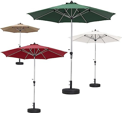 SAGIDAR Gartenschirm Marktschirm, Sonnenschirm Für Terrasse, Regenschirm Sturmfest, 2.7mx2.5m, UV-Schutz/schwenkbar/wasserdicht, Mit Handkurbel, Campingschirm, Schirmstock Aus Aluminiumlegierung
