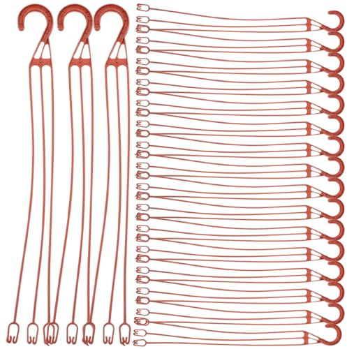 OFFSCH Pothos Lot de 30 Suspendus pour Pot de Fleurs (Ej370 Rouge) - Chaînes de Pot de Fleurs - Paniers Suspendus avec chaînes - de Jardin - de chlorophytum - Plante en