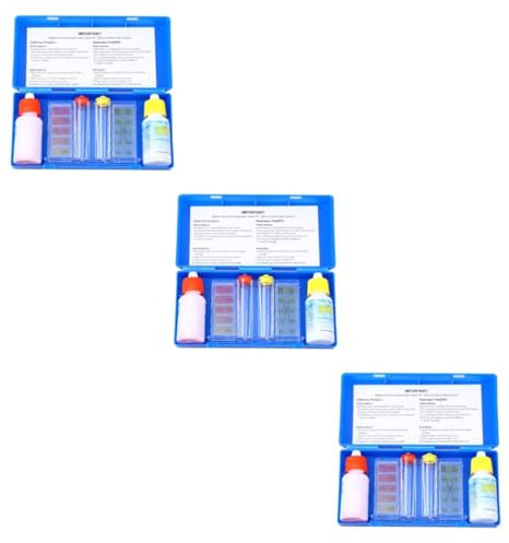 POPETPOP 3 Ensembles Piscine Pool De Réactifs De Test Kit De Test D'alcalinité Solution De Test De Chimie Kit De Test D'eau De Piscine Liquide De Test De Ph Spa Eau De Source