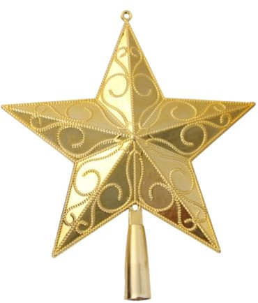 Ciieeo Metal Star Festival Baumkrone Goldene Weihnachtsdekorationen Glitzernde Baumspitze Weihnachtsbaum Stern Topper Christbaumspitze Stern Beleuchtet Goldrand Berühmtheit Baumschmuck