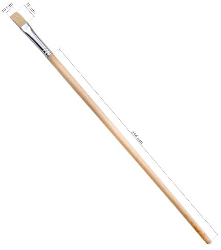 Pennello a setole piatte, perfetto per dipingere e dipingere con precisione (6 pezzi | 10 mm)