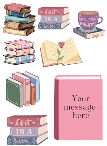 Edible print Personalised A4 Book Library Cake topper set cake decorations icing paper UNCUT Reading