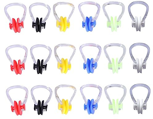 Toyvian 20 Stück Schwimm Nasenklammer Aus Weichem Silikon Nasenschutz Für Schwimmer Verstellbare Nasenklammer Gegen Wassereintritt Poolzubehör Für Erwachsene Und Anfänger