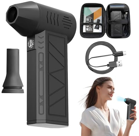 Soffiatore ad Aria Compressa - Regolabile Turbo Ventola Polverizzatore d'Aria - Asciugacapelli Portatile Maneggevole 3 Velocità Per Ciclismo Tastiera PC Elettronica
