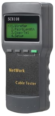 Tester per cavi in ​​fibra ottica, Tester Di Rete LCD Portatile E Tester E Misuratore Di Cavi Telefonici LAN Con Display LCD RJ45 Elevata stabilità