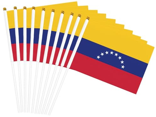 Bandera de Venezuela, banderas de mano, ligeras, para fiestas, desfiles, eventos, festivales, decoración