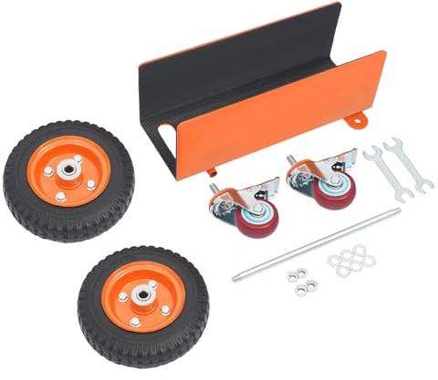 Plattenwagen mit 300kg Tragfähigkeit Robustes Metallgestell | Klemmwagen mit 4 Rädern (2 Luftreifen + 2 Universalräder) für Baustellen Glasplatten Usw