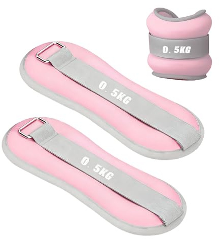 Lot de 2 poids pour poignets et chevilles réglables - Poids pour poignets et jambes - Pour pilates, exercices, yoga et danse