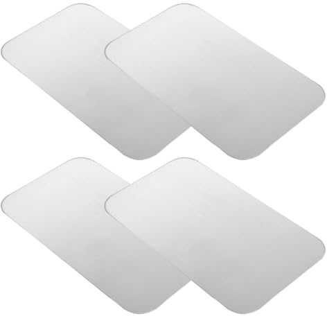 YARNOW Piastra Refrigerante in Alluminio 4 Pezzi 10X6 CM per Cincillà e Criceti, Tappetino Estivo per Animali Domestici, Riduce Temperatura Corporea, Superficie Liscia
