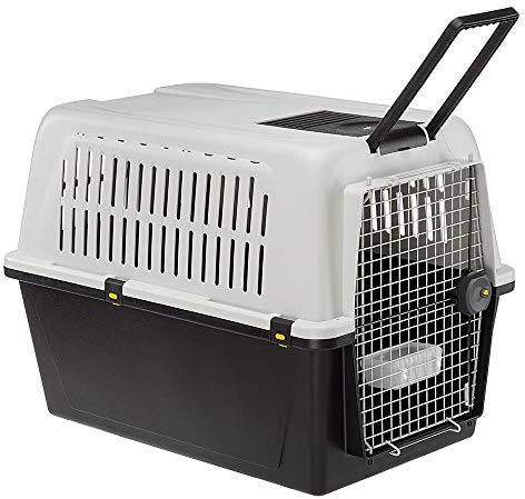 Ferplast Panier de transport pour grands chiens Atlas 60, écuelle et accessoires inclus, verrouillage de sécurité, grilles de ventilation