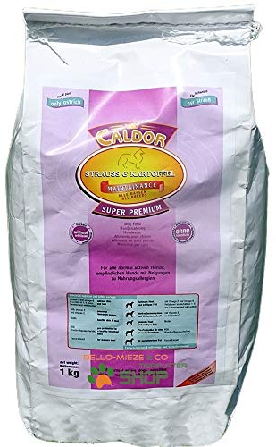Caldor Maintenance Strauß Kartoffel | 12 kg Sack | getreidefreies Hunde Trockenfutter | Hundefutter ohne Getreide