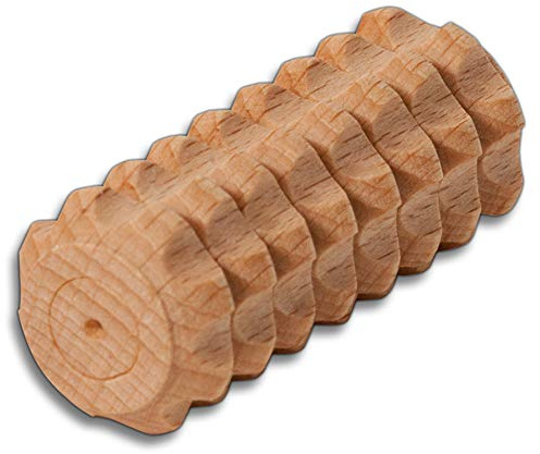 HOFMEISTER® Massagestab Holz 11 cm – Handmassage-Roller mit rollenden Holzperlen, naturbelassene Buche, für Wellness zu Hause, Handarbeit (1 Stück)