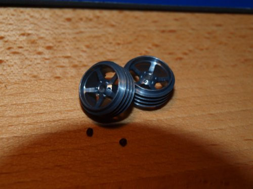 Ninco 2x ProRace Felgen Aluminium-Magne. 5-Speichen, V.03 15 (3/32), 1:32