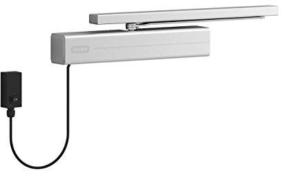 Tesa Assa Abloy DC640-DEV1, Cierrapuertas de guía deslizante, función de giro libre, Plata