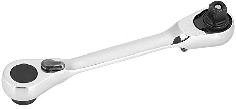 Qiilu Ratschenschlüssel 72 Bit-Ratsche Sechskant Socket Steckschlüssel für Bithalter 1/4 Zoll-Antrieb Fahrzeugwartung (107mm)