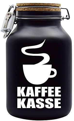 Spardose Kaffeekasse Geld Geschenk Idee Schwarz XXL