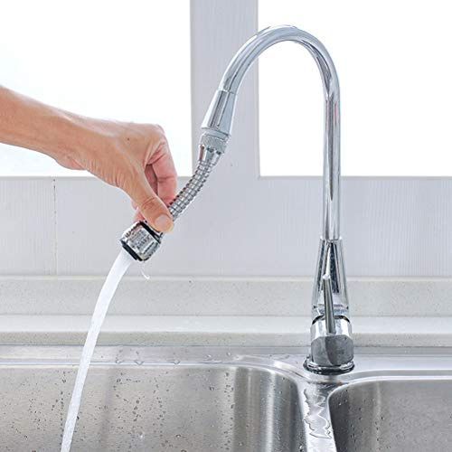 Hosuho Drehbarer Wassersprudler Küche, Wasserhahn, um 360 Grad drehbarer WasserSchwenkhahn Badezimmer, Küche, WasserhahnDüse, Filteradapter, Wassersparfilter, Sprühgerät