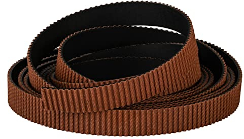 Turmberg3D - GT2 Zahnriemen 5m x 10mm | Zugstrang aus Glasfaser | Verschleißfeste braune Nylon-Zahnoberfläche | 3D-Drucker