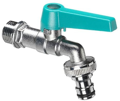 Rubinetto a Sfera per Fontana da Giardino con Leva Colorata Belfer RUB/028 Turchese