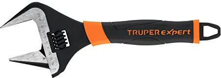 Truper Expert PET-10XA Llave ajustable (perico) 10 boca ancha Comfort Grip